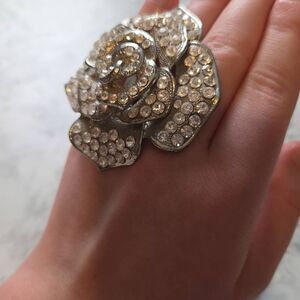 Rose Faux Diamond Ring
